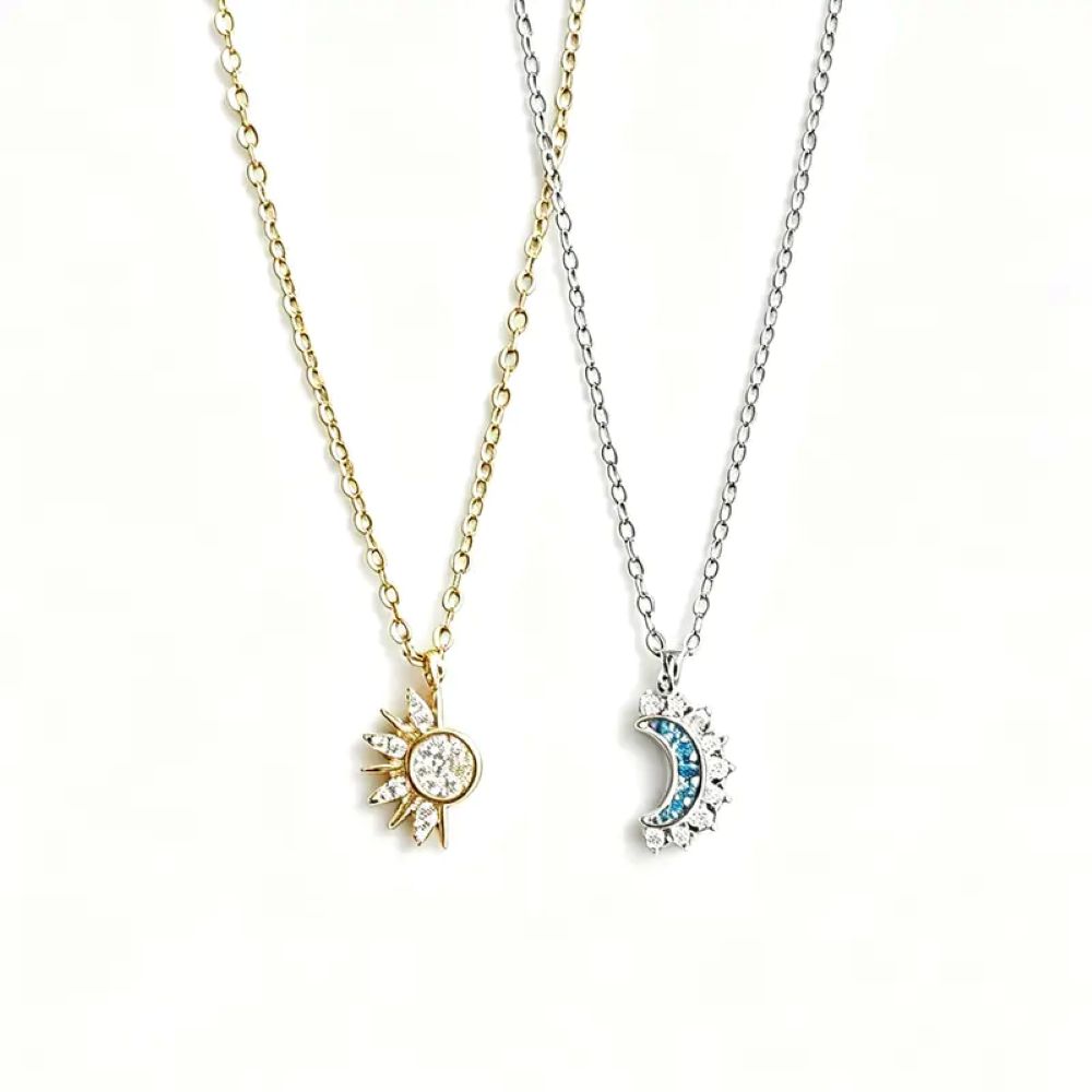 Sun & Moon Bracelet Set, Stackable Celestial Charm Bracelets