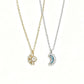 Sun & Moon Bracelet Set, Stackable Celestial Charm Bracelets