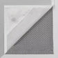 Close-up of the textured polyester fabric on the waffle shower curtain