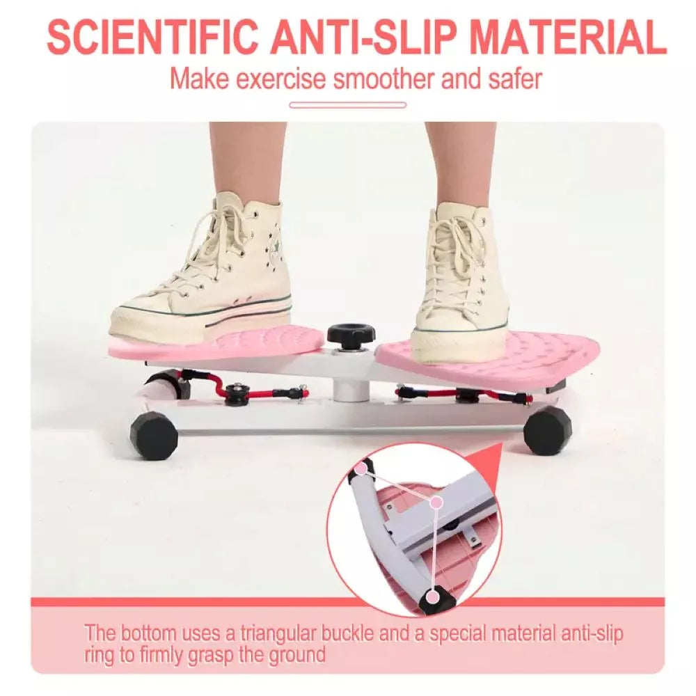 Waist twist machine for aerobic and fitness exercise