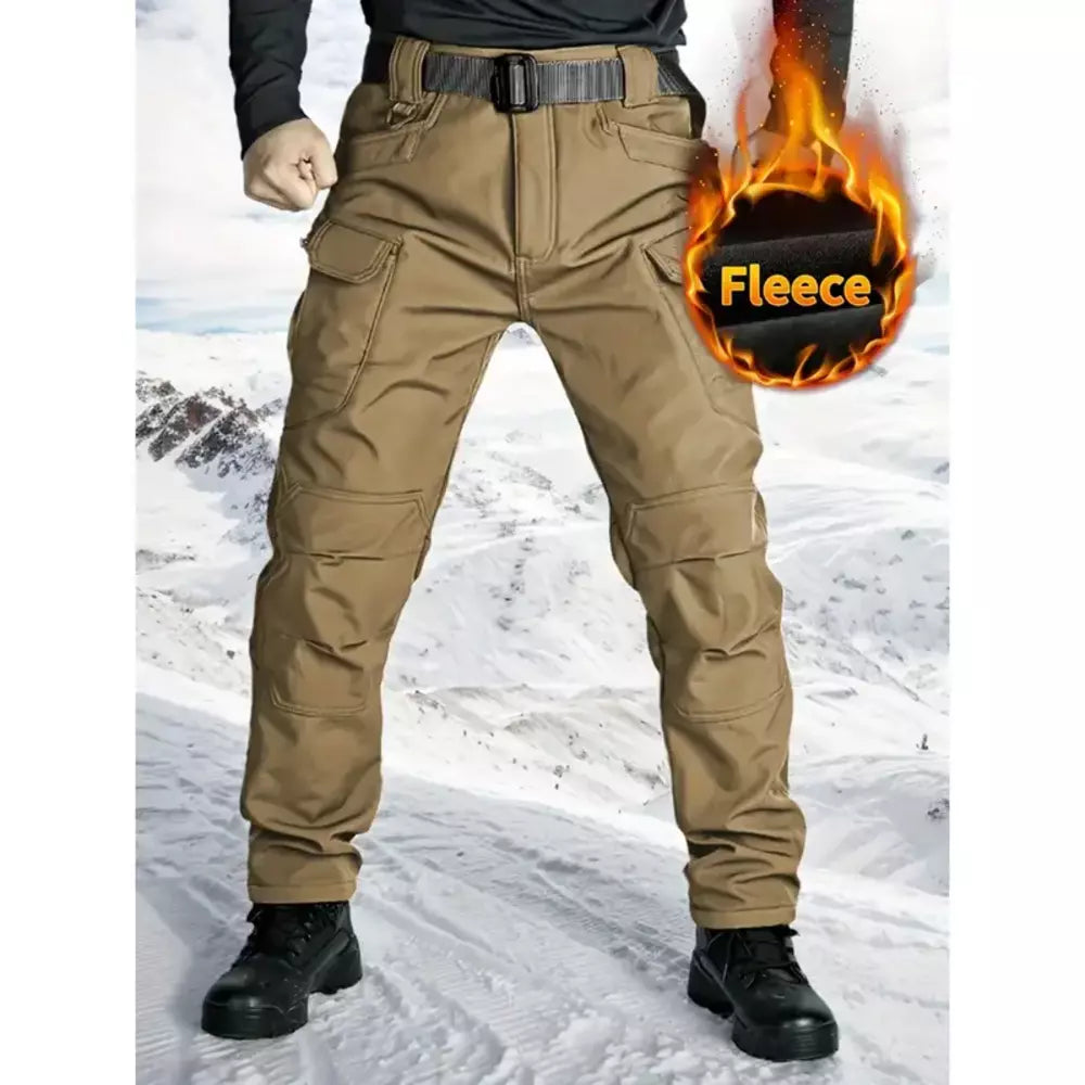 Warm Fleece-Lined Tactical Pants for Men