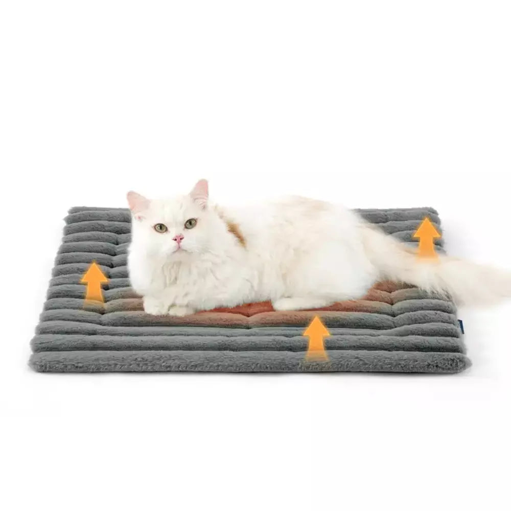 Dark gray warm pet mat for cats and dogs