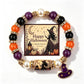 Halloween Beaded Bracelet | Witch Hat Cat Pumpkin Stretch Gift