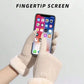 A pair of cream-colored touchscreen-compatible gloves shown on hands holding a smartphone, with the text 'FINGERTIP SCREEN' at the top. The gloves are designed with a touchscreen-friendly design, allowing users to use their fingers to interact with the phone while protecting the screen.