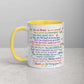 Inspirational affirmation mug styled on a desk