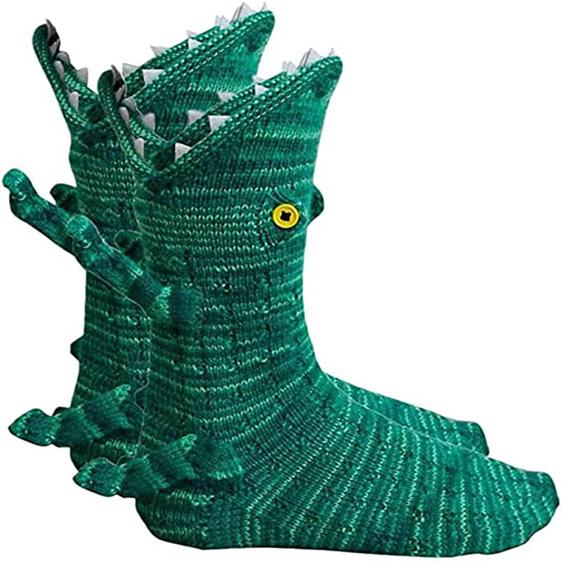 Crocodile Knitted Warm 3D Floor Socks