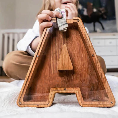 Wooden Letter Piggy Bank