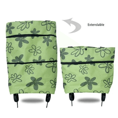 [Buy 2 Free Shipping] Foldable Shopping Trolley Tote Bag