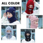 2 in 1 Mask Scarf Knitted Hat