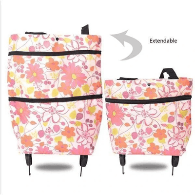 [Buy 2 Free Shipping] Foldable Shopping Trolley Tote Bag