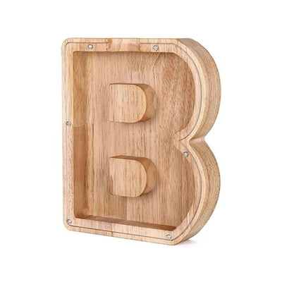 Wooden Letter Piggy Bank