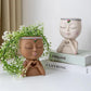 Cute Lady Face Plant Pot