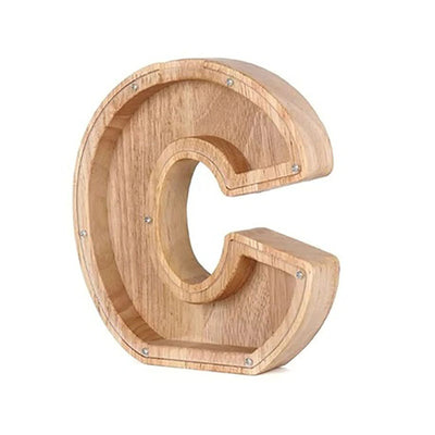 Wooden Letter Piggy Bank