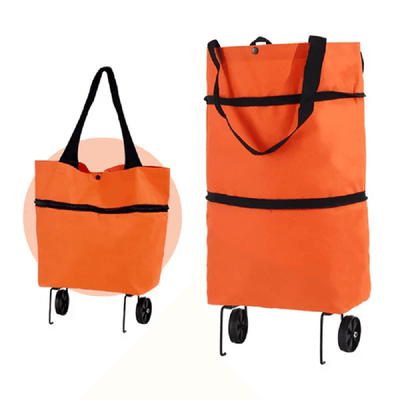 [Buy 2 Free Shipping] Foldable Shopping Trolley Tote Bag