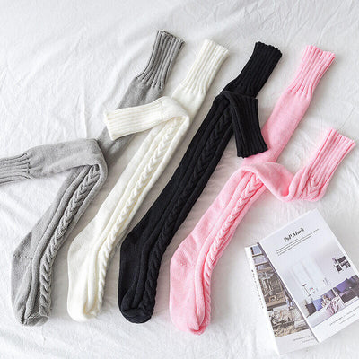 Soft Warm Over Knee Extra Long Knitted Socks