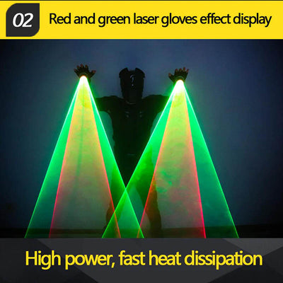 Color rotating laser gloves