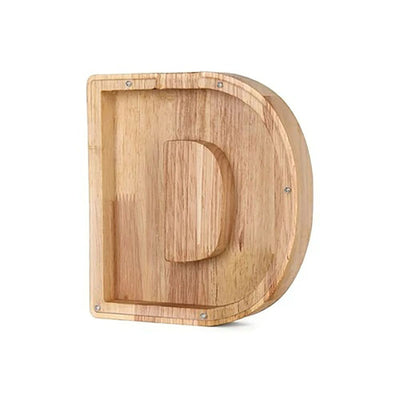 Wooden Letter Piggy Bank