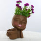 Cute Lady Face Plant Pot