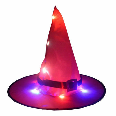 Glowing Witch Hat Decorations - 2 in 1 Hanging/Wearable