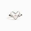 STERLING SILVER HEART WIRE RING