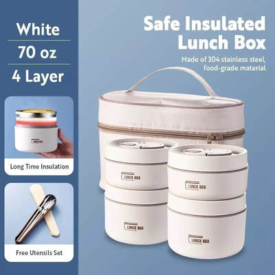 Portable Insulated Lunch Container Set