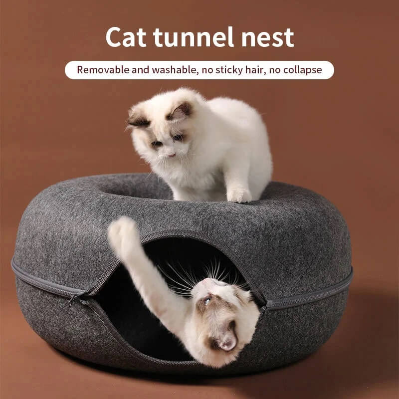 Felt Tunnel Cat Nest