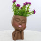 Cute Lady Face Plant Pot