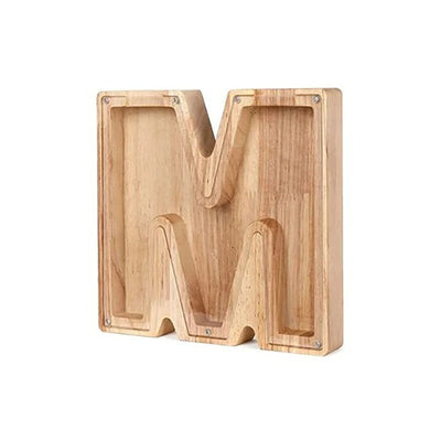 Wooden Letter Piggy Bank