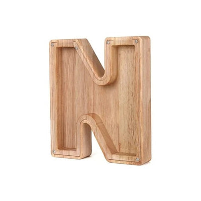 Wooden Letter Piggy Bank