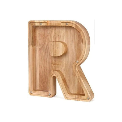 Wooden Letter Piggy Bank