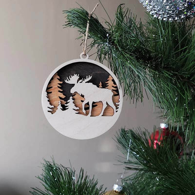 Craft Wooden Ornaments Christmas Tree Pendants