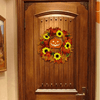 Glowing Pumpkin Wreath Door Decoration Hanging Wreath