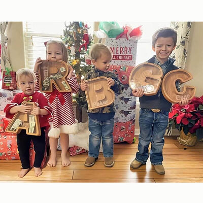 Wooden Letter Piggy Bank