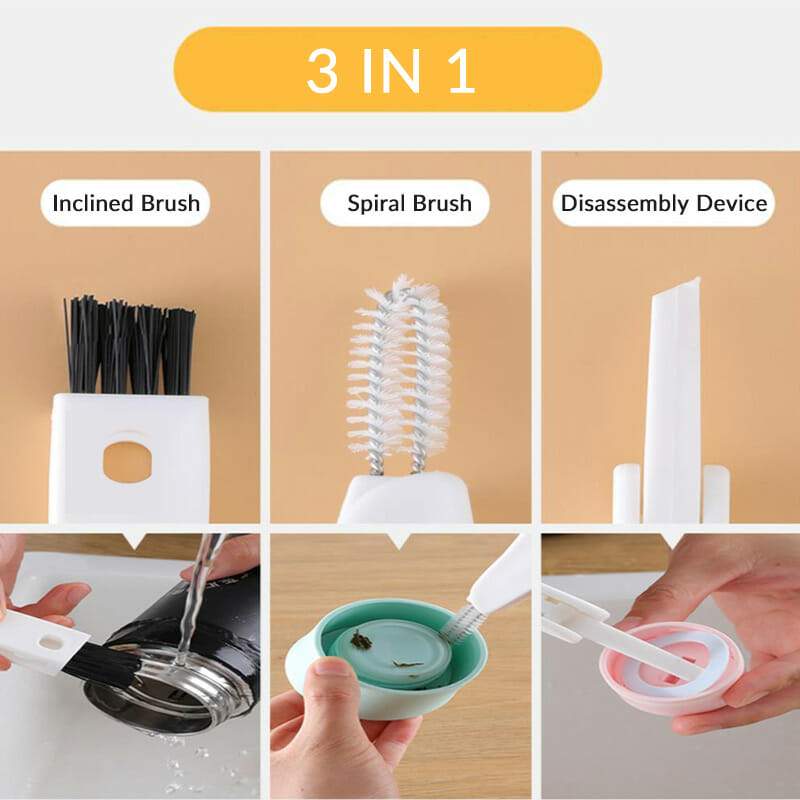 3 in 1 Bottle Cap Detail Brush（50% OFF）