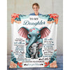 To My Daughter - From Mom - Elephantblanket - A335 - Premium Blanket