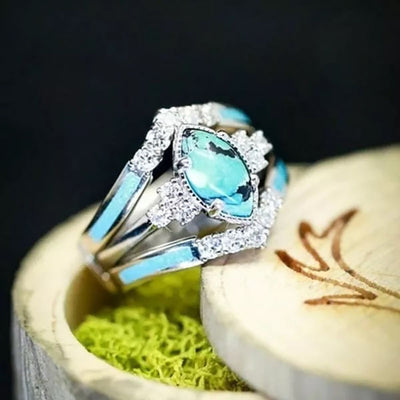 Turquoise Creative 3 Piece Ring