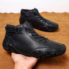 Italian Handmade Suede Velcro Fleece Lined  High Boots