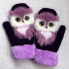 Hand-knitted animal Mittens