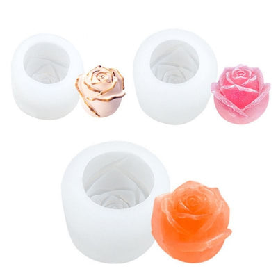 3D Silicone Rose Shape Ice Cube Mold