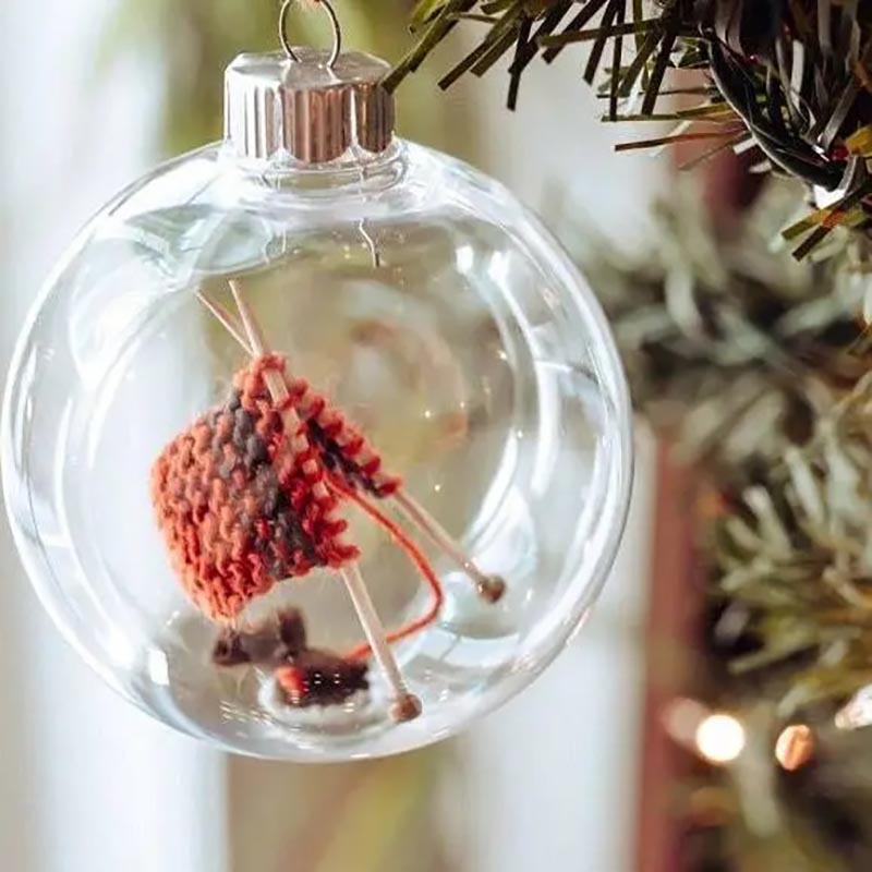 Knitting Christmas Ornament, Knit Gift, Holiday Decor, Knitters Gift