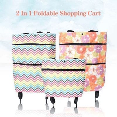 [Buy 2 Free Shipping] Foldable Shopping Trolley Tote Bag