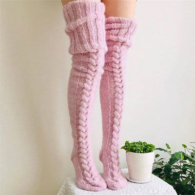 Soft Warm Over Knee Extra Long Knitted Socks