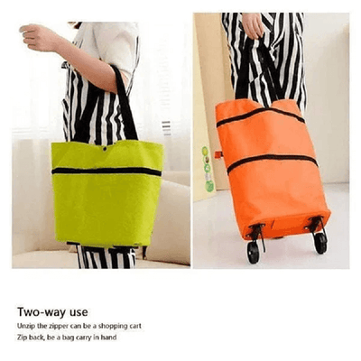 [Buy 2 Free Shipping] Foldable Shopping Trolley Tote Bag