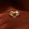 STERLING SILVER HEART WIRE RING