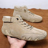 Italian Handmade Suede Velcro Fleece Lined  High Boots