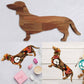 Wooden Dachshund Dog Dinner Plate