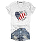 V-Neck Independence Day Print T-Shirt