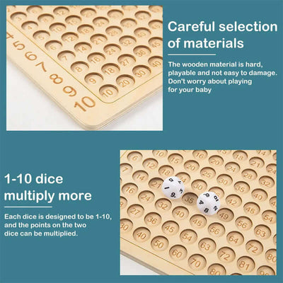 Wooden Montessori Multiplication Board Game