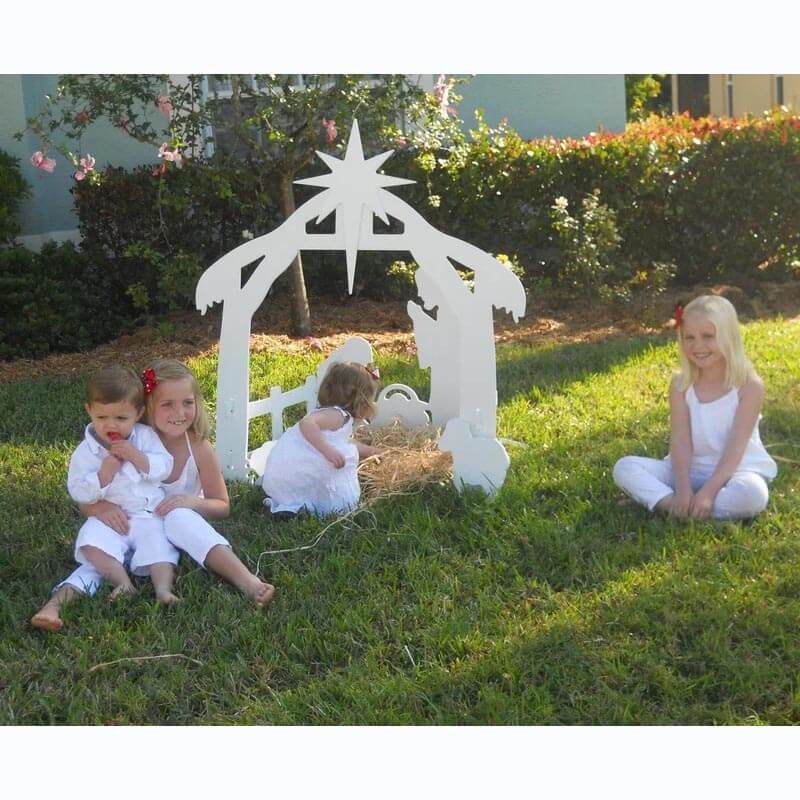 Holy Night Outdoor Christmas Nativity Set VerseVida