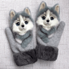 Hand-knitted animal Mittens